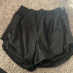 Black athletic shorts